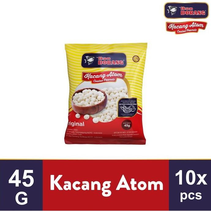 

Kacang Atom Ikan Dorang 45gr (Original) - Multipack 10 pcs