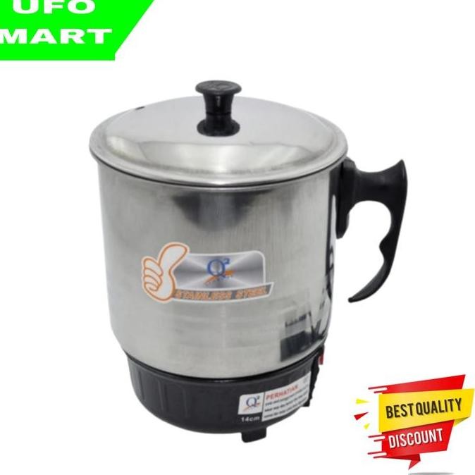 Murah Teko Listrik Stainless Low Watt Mug Pemanas Air Elektrik 1 Liter Murah