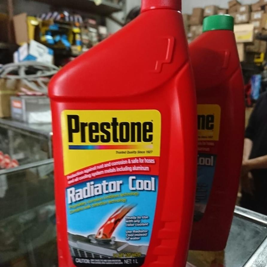 Prestone Water Coolant 1L air radiator coolant warna hijau atau merah motor mobil AST