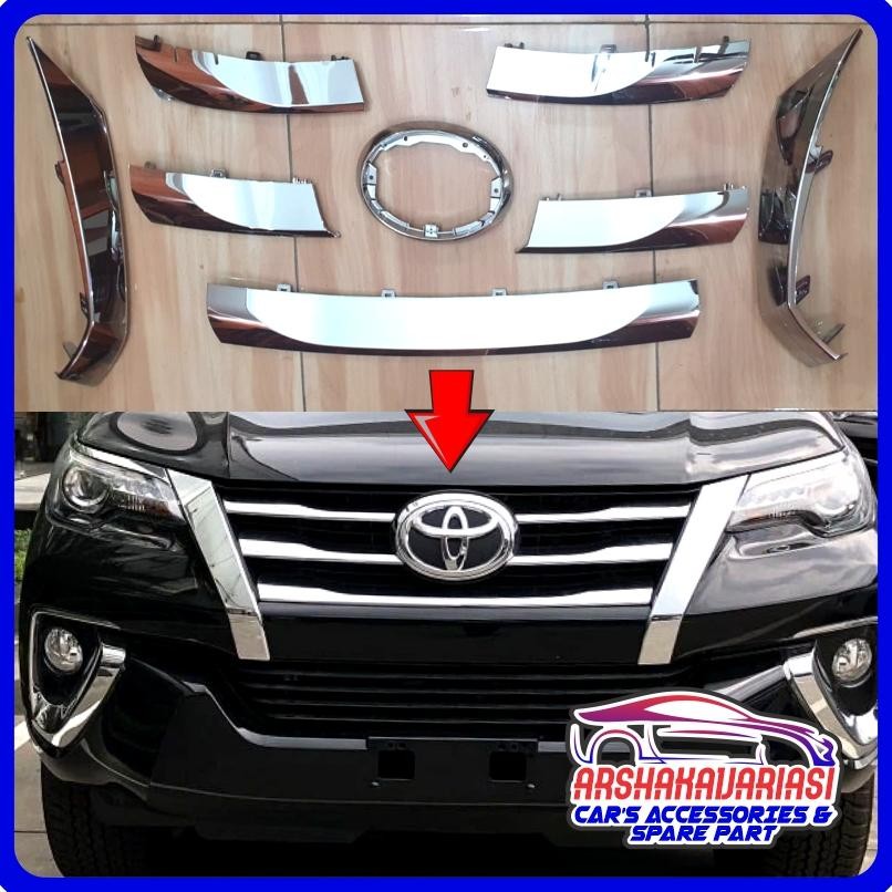 List Grill Grille Lis Gril Toyota Fortuner VRZ SRV 2016-2021 AST