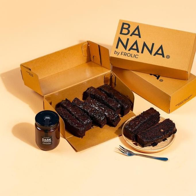 

FROLIC Double Choco Banana Bread Roti Pisang Coklat Almond Butter