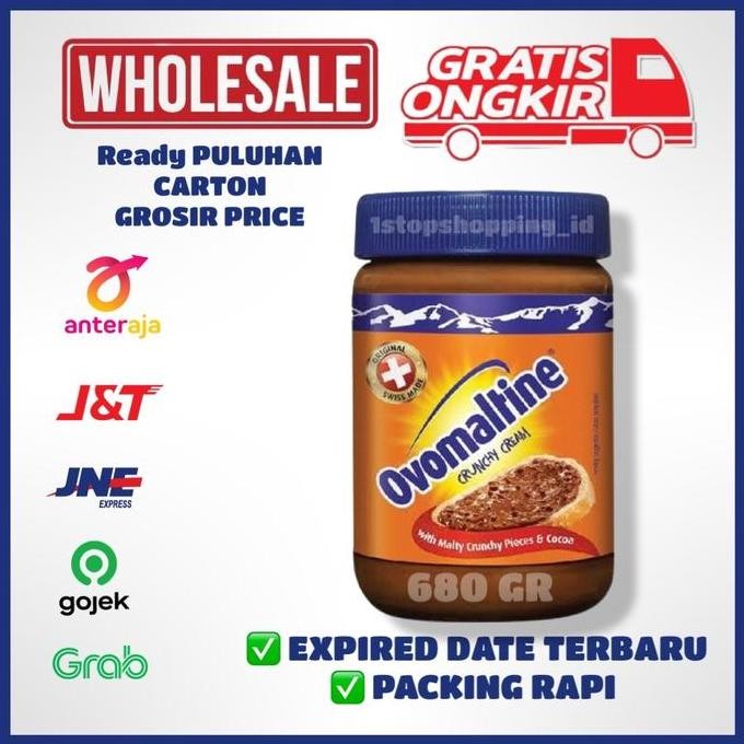 

Ovomaltine Crunchy Cream 680 gr - Selai Coklat Crunchy