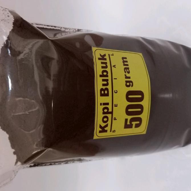 

Kopi Bubuk Special 500 gram, kopi yg me-Legenda didunia per-kopi an. murni kopi, rasa muantap, joss, uenak, tidak diragukan lagi. Dijamin