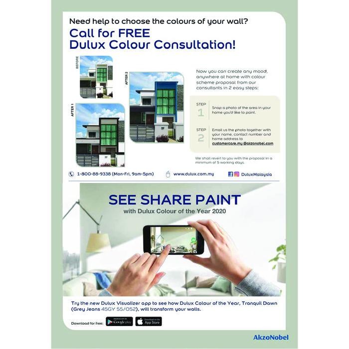 Cat Plafon / Tembok / Gypsum Dulux Pentalite Ceiling Putih 25 Kg Pail Gratis Ongkir