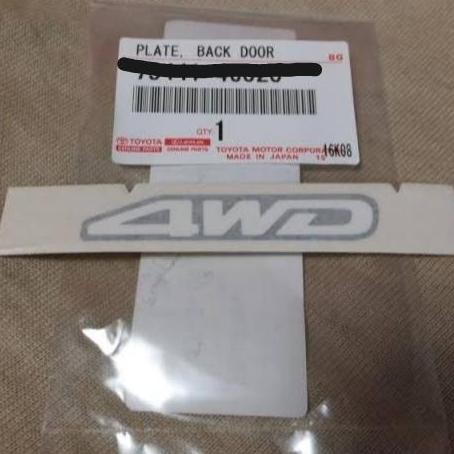 Sticker 4Wd Sienta Jdm/ Universal Toyota Favorit