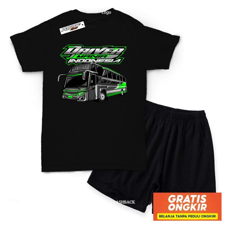 Baju Kaos Anak Setelan Driver Muda Bus Truk Sopir Stok