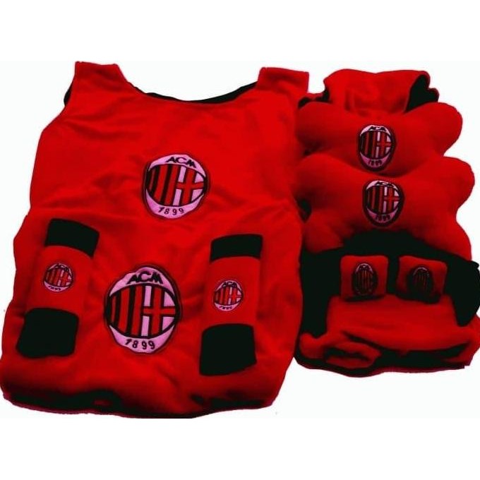 Bantal Mobil 5 In 1 Motif AC Milan / Car Set 5 In 1 Motif AC MILAN TERBARU