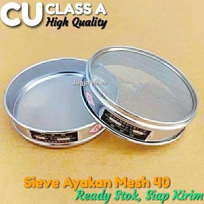 TEST SIEVE MESH 40 AYAKAN MESH 40 STAINLESS STEEL ORIGINAL DAN TERPERCAYA