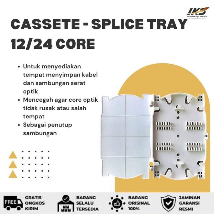 Silahkan Order] Cassete Splice Tray - 12/24 Core Fiber Optic Splice Tray
