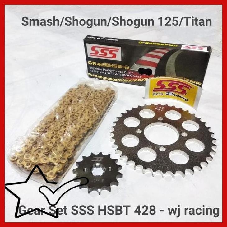 [WMK] GEAR SET SSS 428 HSBT SMASH / SHOGUN 125 / TITAN / SMASH NEW
