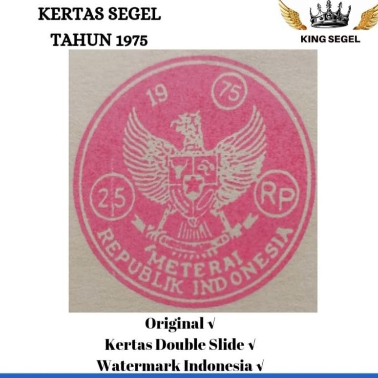 

Kertas Segel Tahun 1975 Double Asli DiM