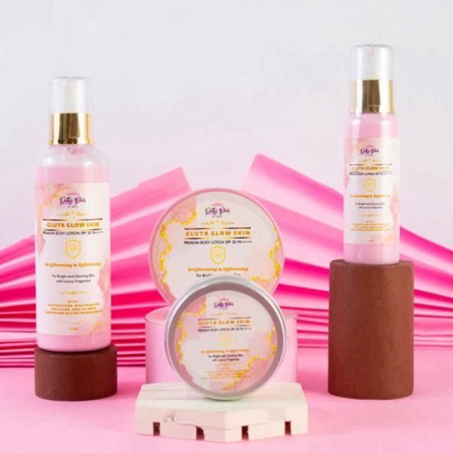 Pretty Pink Gluta Glow Skin Brightening Premium Bodylotion/ Hb Pemutih Badan/Handbody/Hb Pink Termur