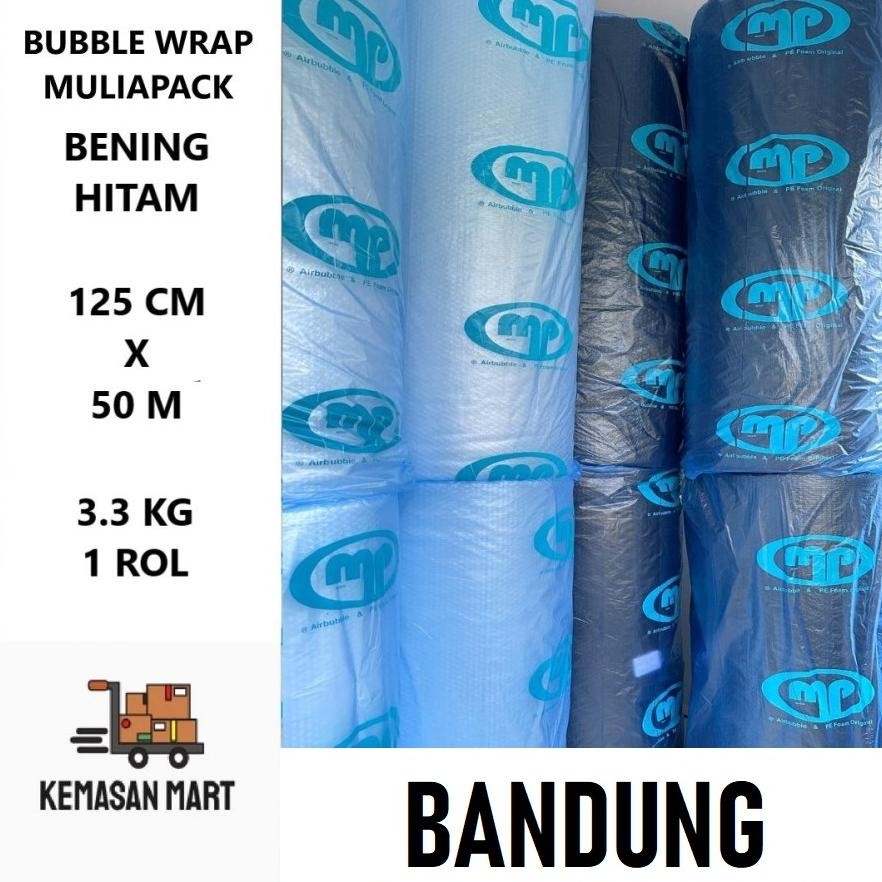 

Bubble Wrap Bening Hitam Mulia Pack / Muliapack MP 125cm x 50M Paling Tebal DiM