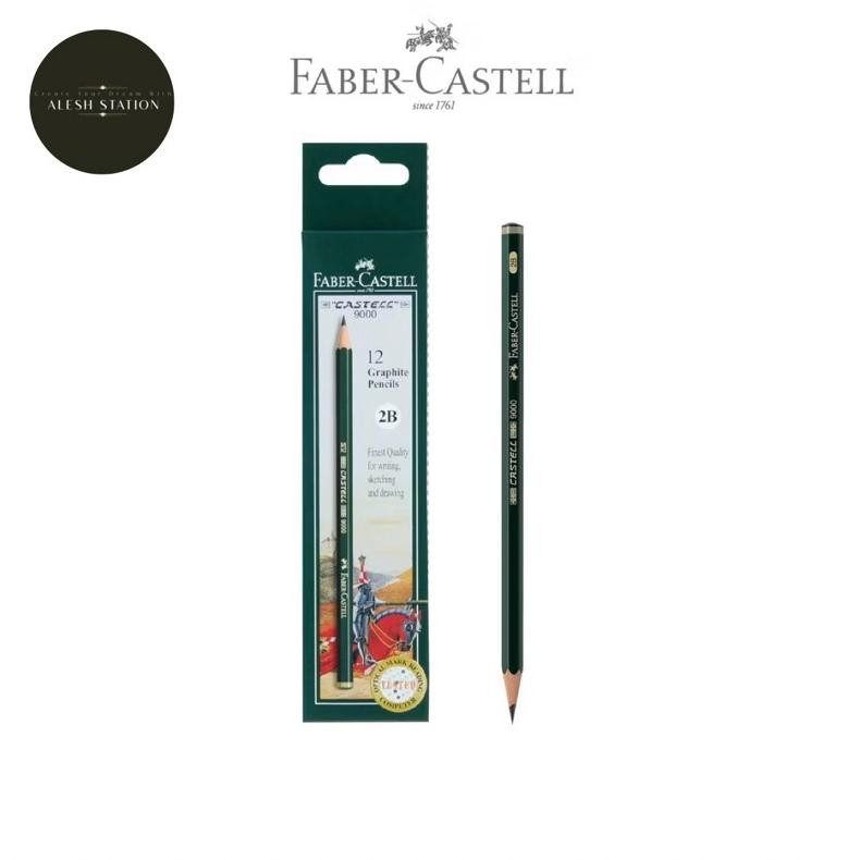 

Faber Castell Pensil Tulis Ujian 2B Castell 9000 set 12pc/Lusin 100% original DiM