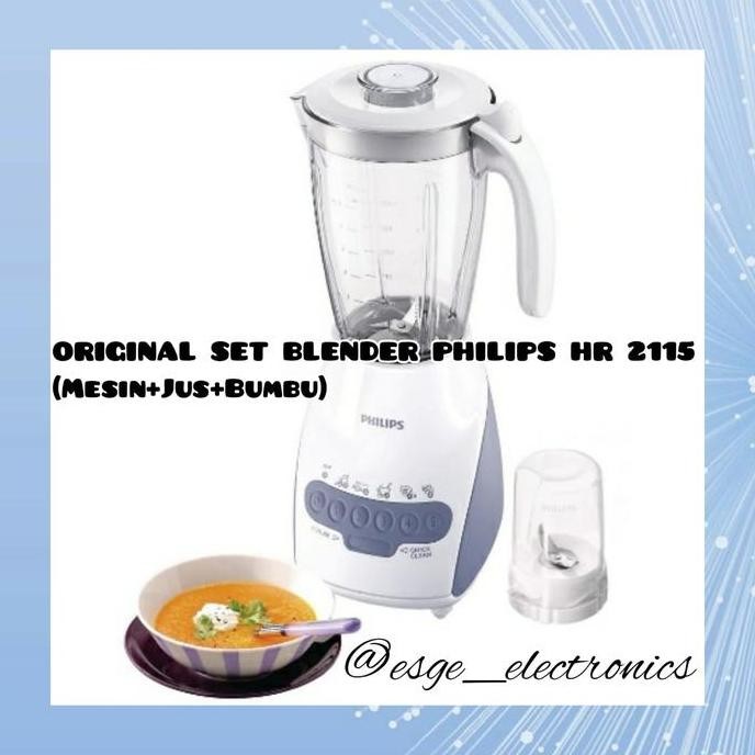 {{{{}}] PROMO ORIGINAL SET BLENDER PHILIPS HR 2115 BLENDER PHILIPS PLASTIK SET
