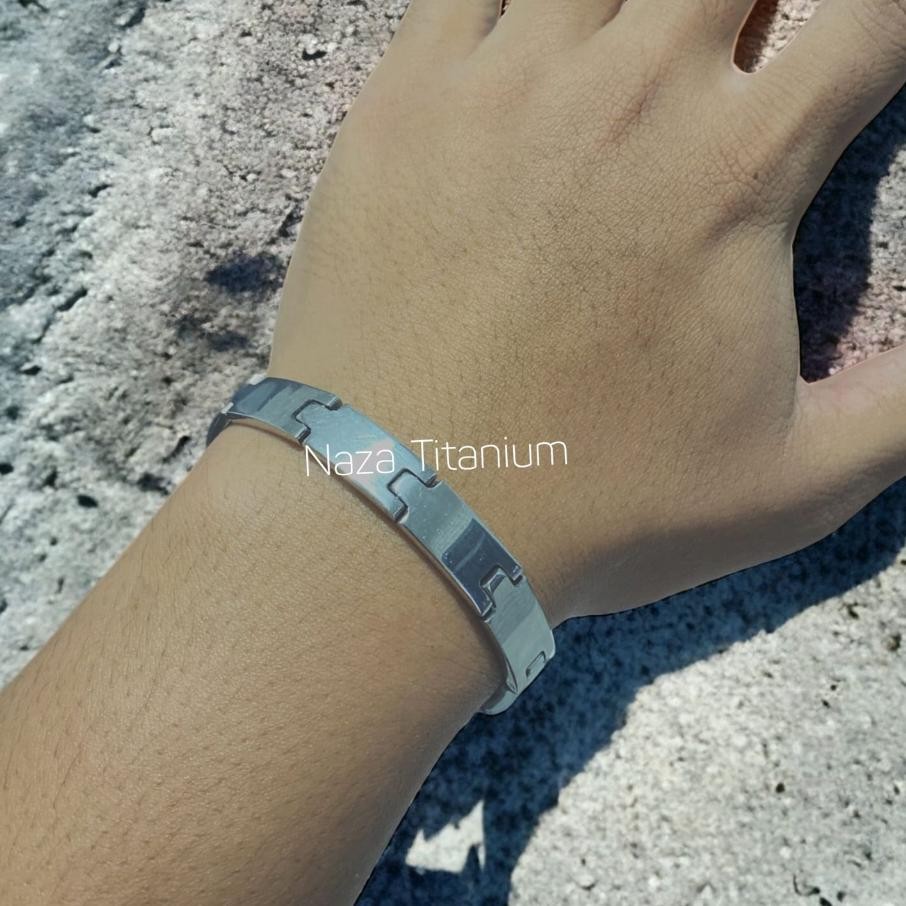 GELANG BESI PUTIH MODEL RANTAI JAM TANGAN GELANG PRIA TERBARU GELANG MODEL JAM BESI STAINLEES STEEL,
