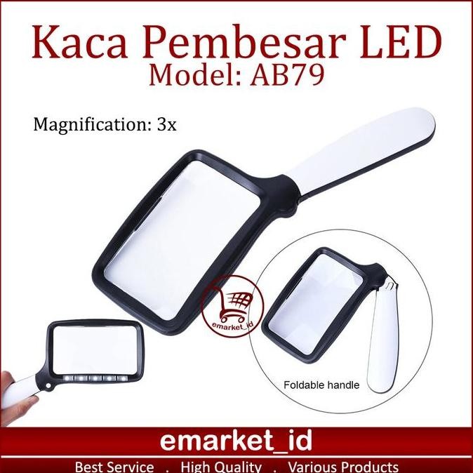 

Sale Kaca Pembesar Led Ab79 / Lampu Lup Lensa Magnifier Handheld / Membaca