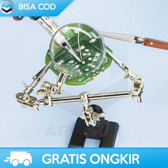 

Sale Kaca Pembesar Helping Hand Fleksibel Alat Reparasi Penjepit Serbaguna