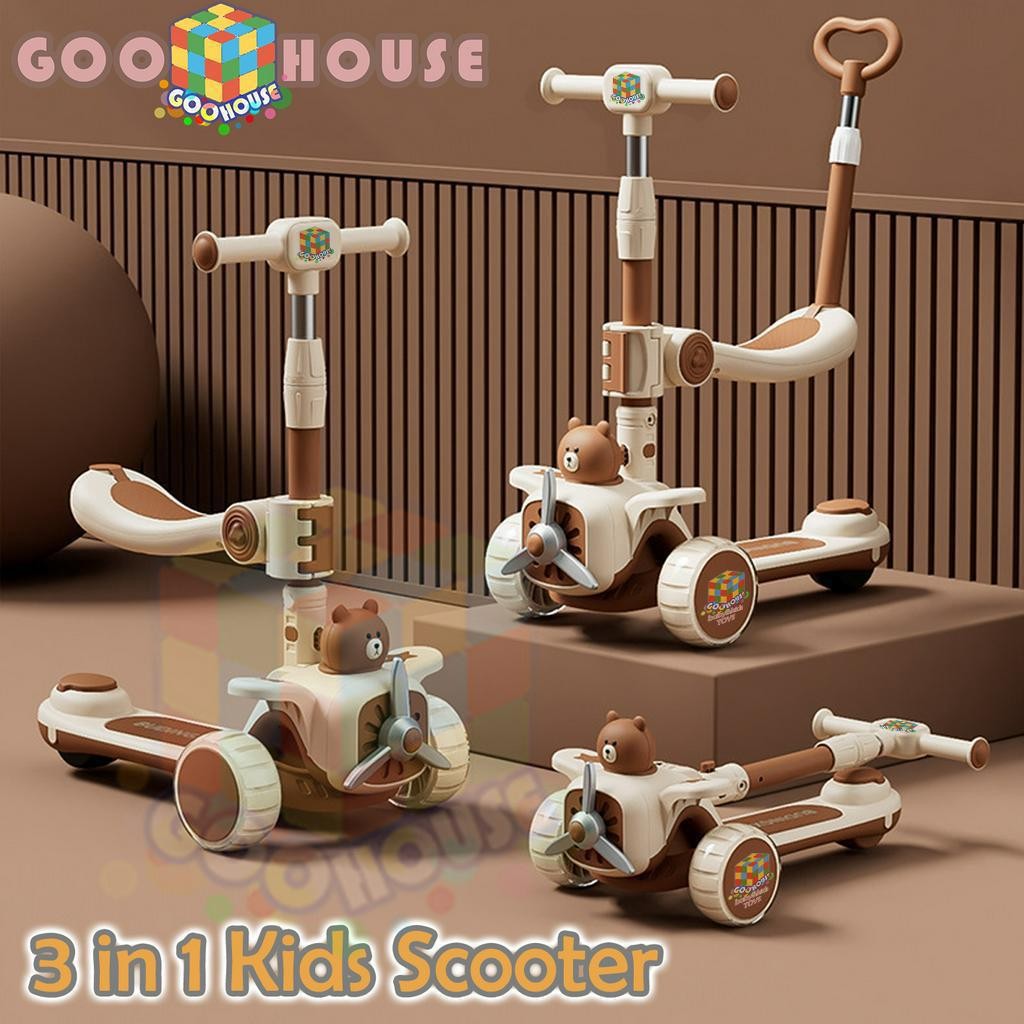 Skuter Anak Roda 3 Skuter Lipat Anak Luar Skuter Mainan Anak Laki Laki Dan Perempuan Kids Scooter Te