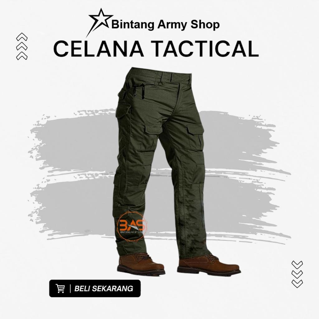Bintang Army Celana Panjang Tactical Pria / Cargo /Pdl / Autdor /Ripstop /Celana Murah / Terlarisss 