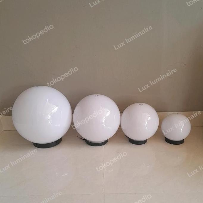 Kap Lampu Taman Bulat Susu