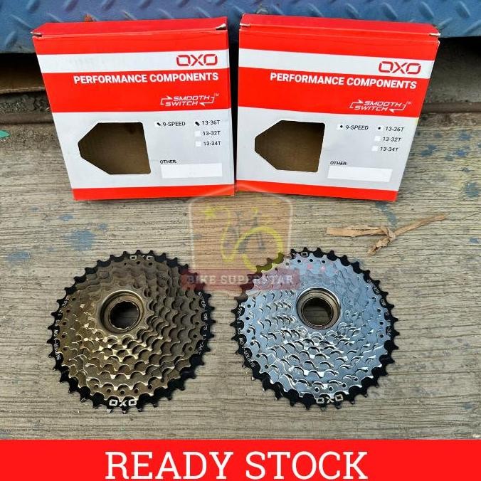 Diskon Freewheel Sprocket Gir Gear Megarange Susun Belakang Oxo 9 Speed 13-36T Drat Ulir Sepeda Gunu