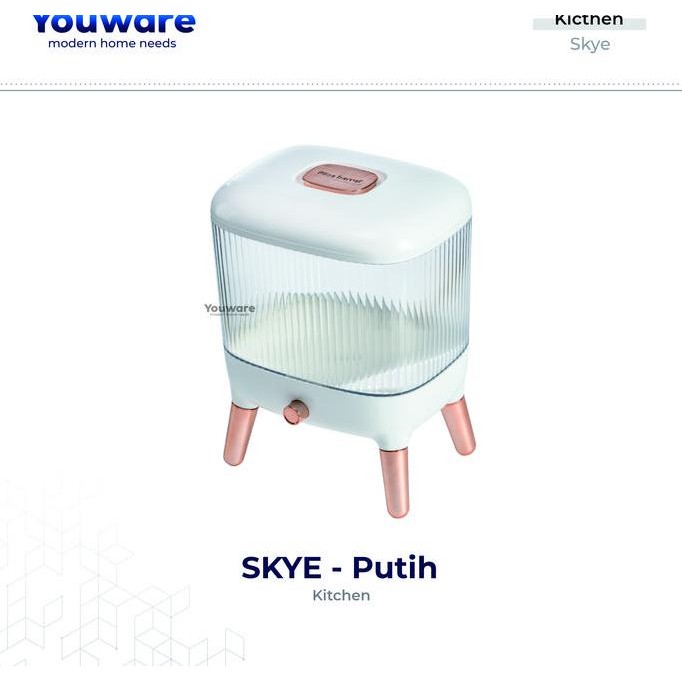 (Cod Jabodetabek) Youware - Skye Rice Container  Kontainer Beras  Kotak Beras Transparan  Wadah Peny