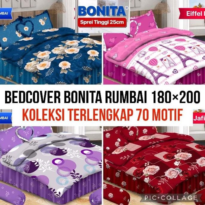(TERMURAH)BEDCOVER BONITA RUMBAI UK 180200