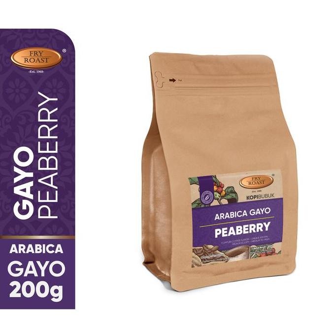 

Kopi Arabika Gayo Lanang Peaberry 200 Gram Biji Dan Bubuk