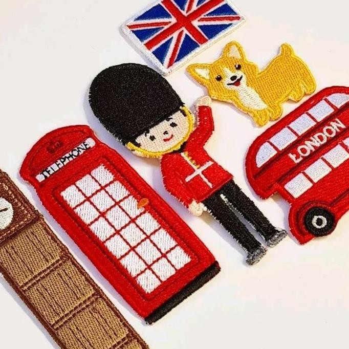 

~^~^~^] patch london series, clock tower, bendera inggris, corgi, telephone, bus