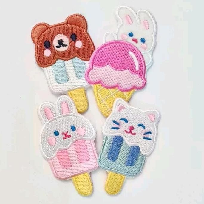 

langsung order saja] patch es krim animal, rabbit, bear, cat