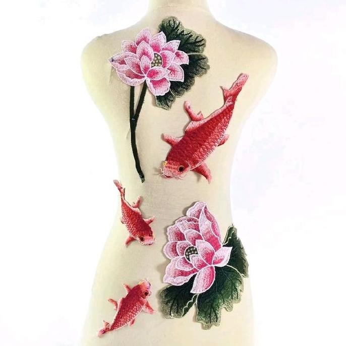 

@@@@] bordir lotus teratai n red koi