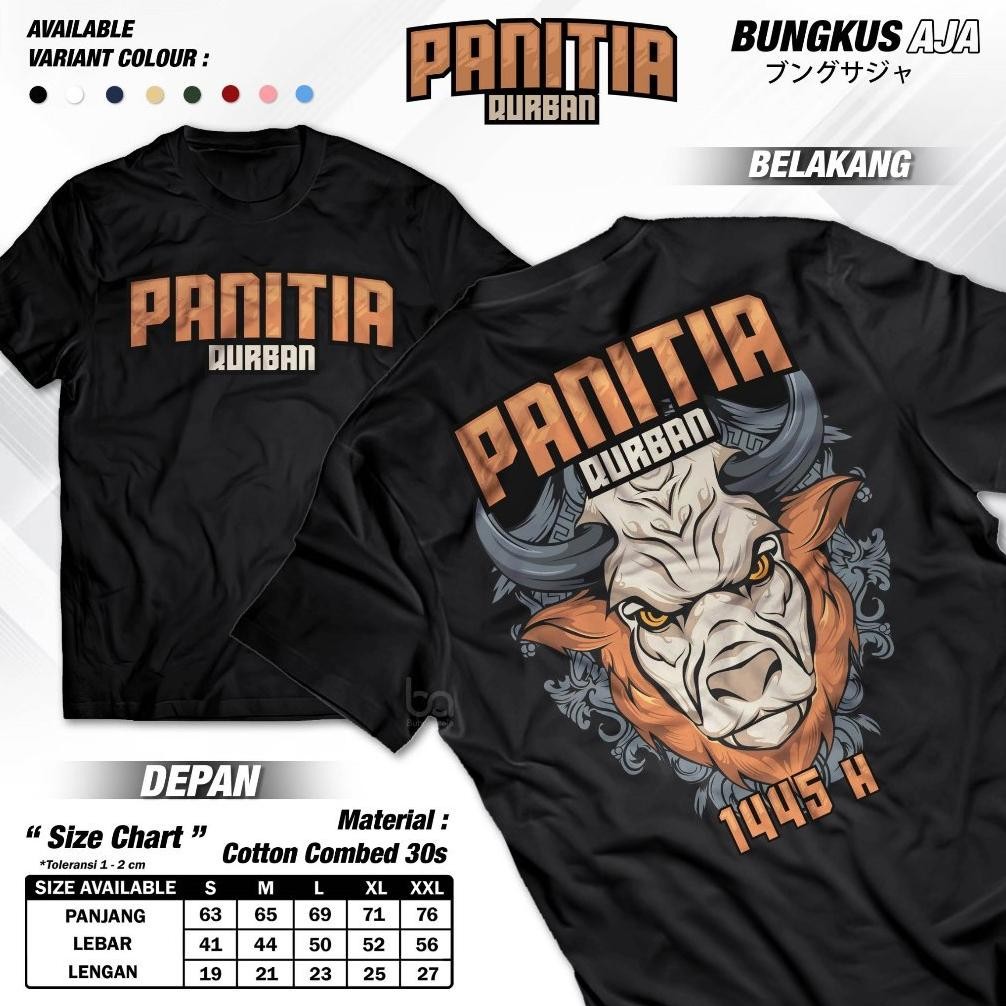 Promo Kaos Panitia Qurban 2024 1445 H Baju Panitia Kurban Pembunuh Bayaran Tukang Jagal Sapi Kambing