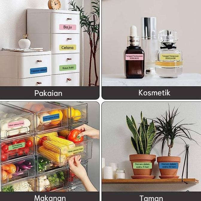 

NIIMBOT D11/D110/D101 Kertas Label Putih/Warna/Transparan Kode Batang Harga Ukuran Nama Stiker PS