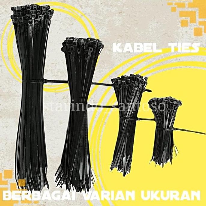 

Silahkan Order] TIES CABLE 2,5 X 100 kabel tis 2,5 x 200 pengikat kabel nylon tali