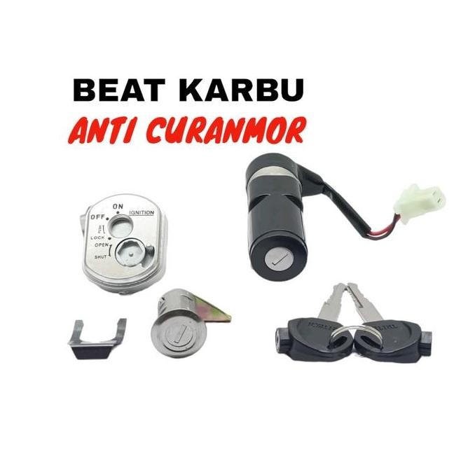KUNCI KONTAK SET BEAT KARBU KUNCI SET JOK BEAT Kendaraan Accessories Motor TERMURAH