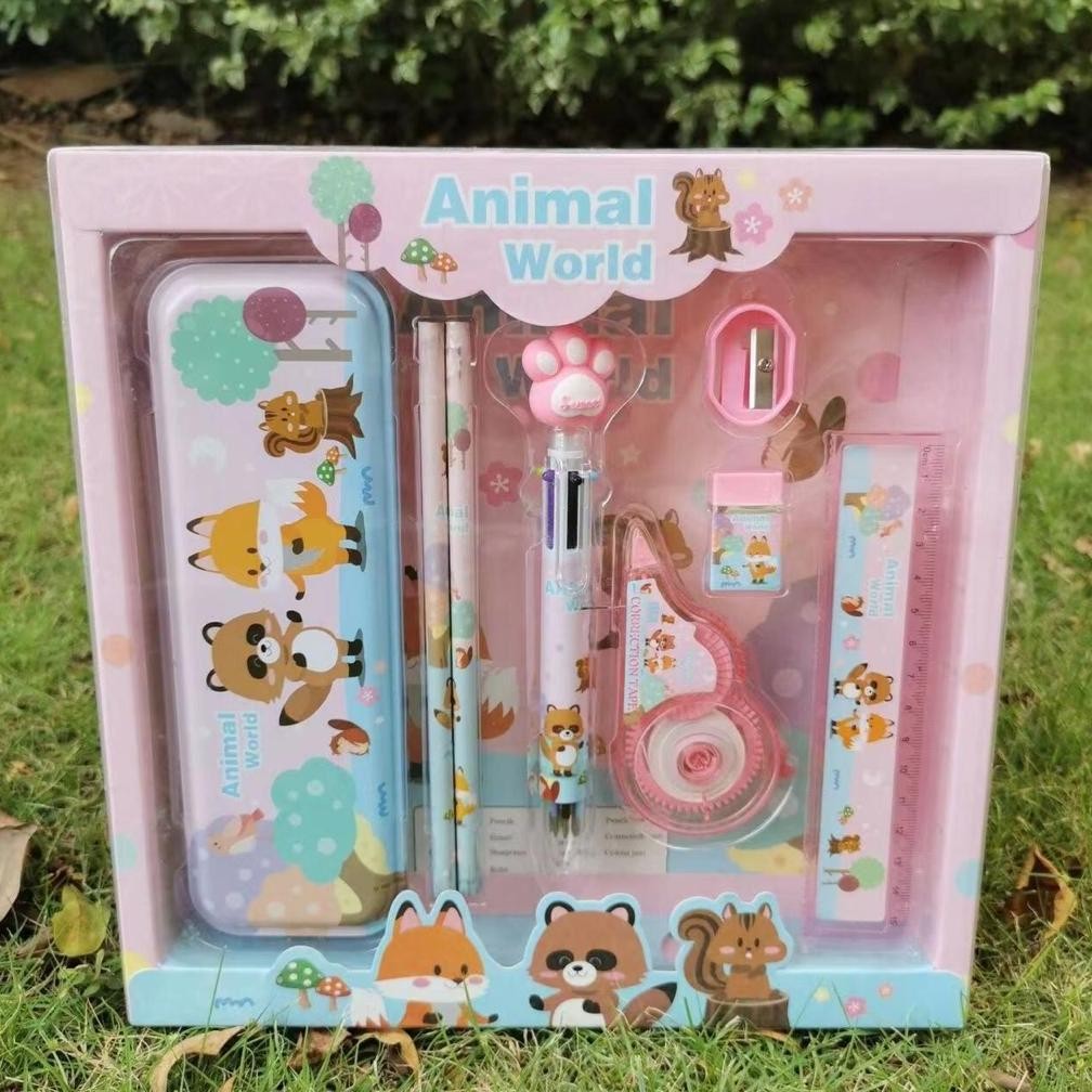 

[SERBALAKU](KTPS.2)KOTAK PENSIL SETT / STUDY SET STATIONERY SET ALAT TULIS SEKOLAH ANAK SET ATK MOTIF