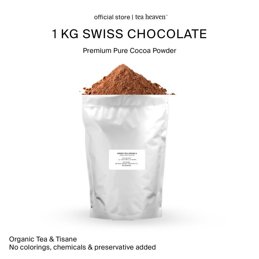 

Tea Heaven Swiss Chocolate Pure Cocoa Powder 1Kg Terbaru Best Quality 100% Original