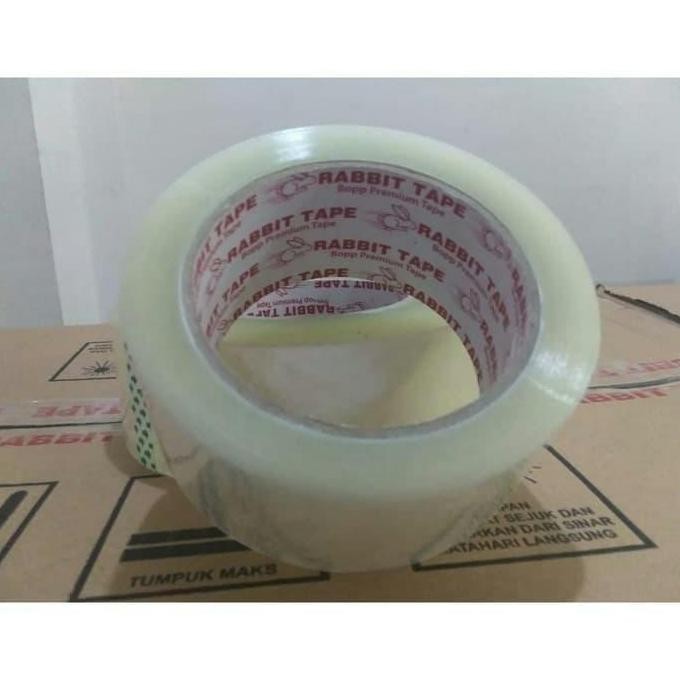 

[Dus] Lakban Bening 2 inch x 100yard / Lakban 100 Yard Rabbit Tape OK