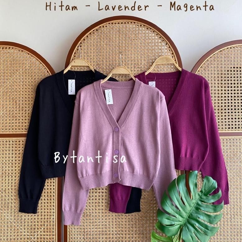 Cardigan Rajut Crop Inara Model Pendek
