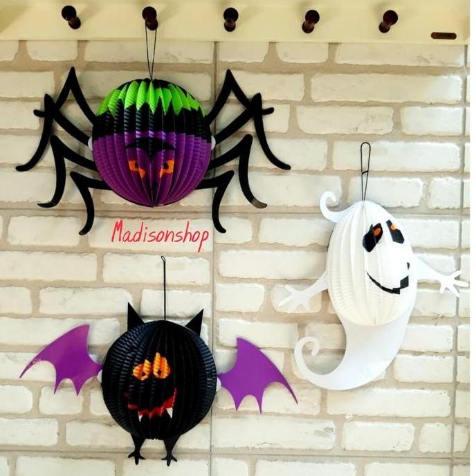 

BALON KERTAS HALLOWEN SET HANTU KELELAWAR AKSESORIES PESTA MURAH