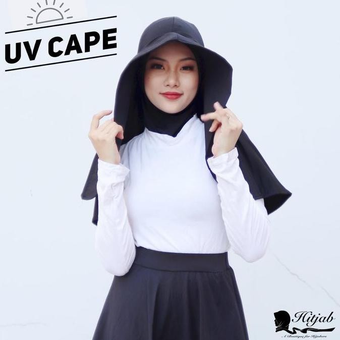HITJAB - UV CAPE FLARE HAT KERUDUNG ANTI MATAHARI OLAHRAGA JALAN SORE JOGGING BERSEPEDA JILBAB OLAHR