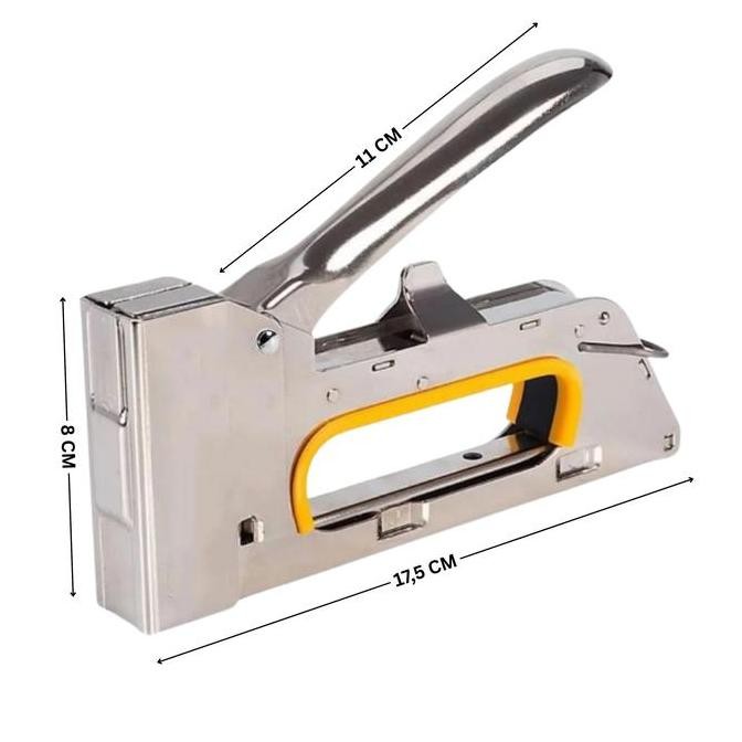 

new !!! Alat Staples Tembak Kertas Kayu Jok Motor Gun Tacker Steples Hekter Stapler Tembak Guntacker