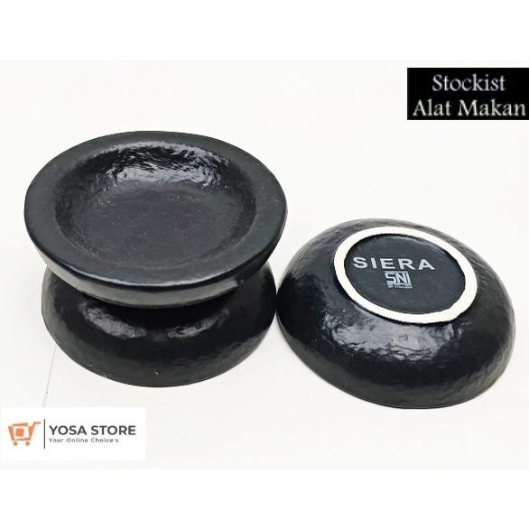 Trending Mangkok Sambal Keramik Hitam Polos Premium Quality - 1 Pcs