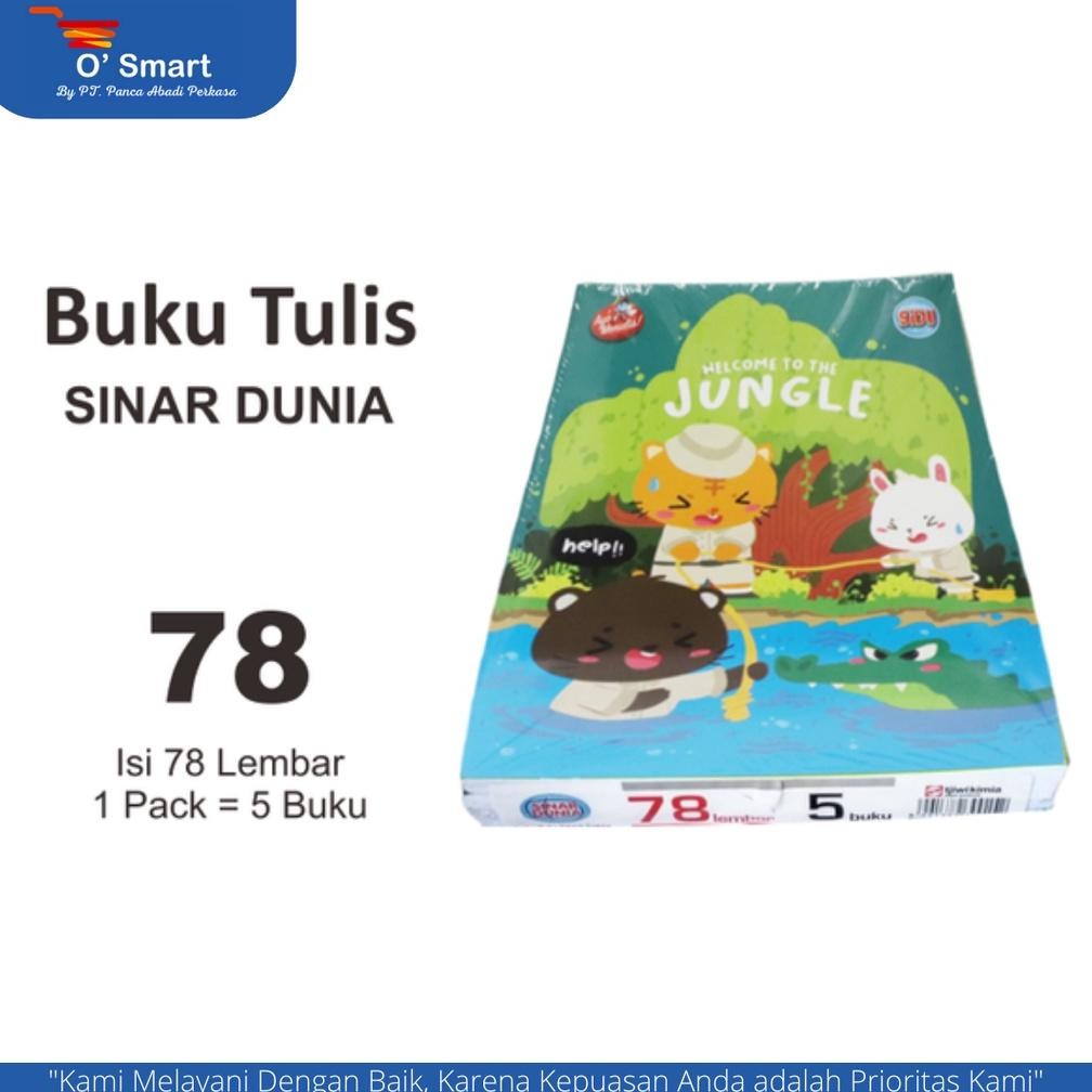 

SIDU Buku Tulis Sinar Dunia Isi 78 Lembar (1 Pack Isi 5 Pcs)