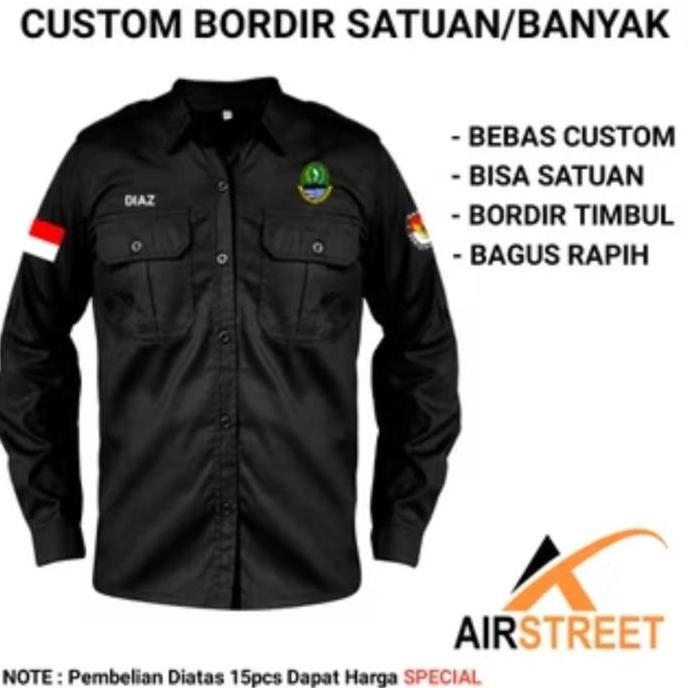 BARU COSTUM BORDIR KEMEJA W-TAC