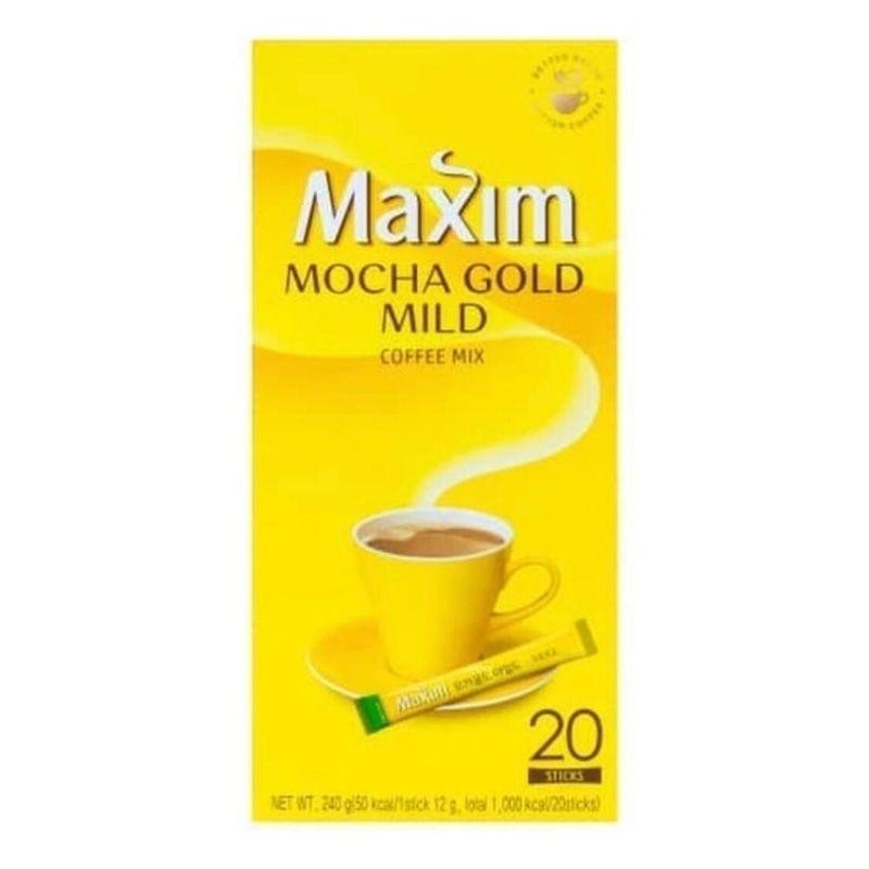 

Maxim Mocca Gold Mild Coffee Mix 240Gr /Original Korea Isi 20 New Best Quality 100% Original