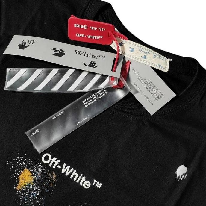 BARU T-Shirt Off White Galaxy Kaos Off White Pria