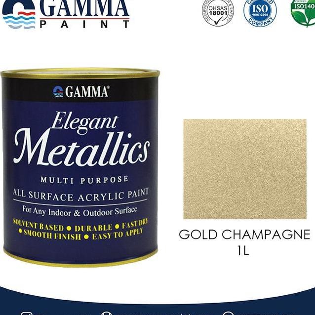 Elegant Metallics Gold Cat Duco Metalik Nc Besi Kayu