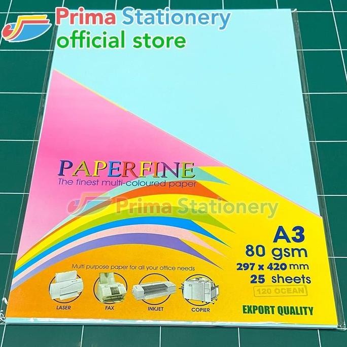 

Kertas HVS Warna Paperfine A3 ( Warna Muda )